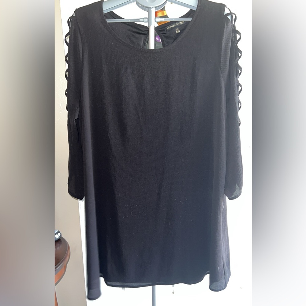Black Dress with Unique Sleeve Design